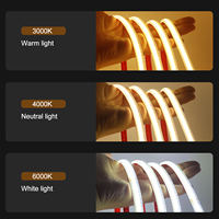Bande LED COB flexible AC220V, étanche IP65, découpable toutes les 10 cm, 240 LED par mètre, 3000K 4000K 6000K, pour décoration intérieure, ruban LED