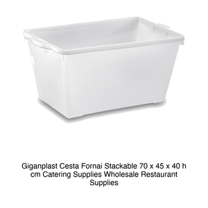 <b>Stackable</b> Baker's <b>Basket</b> 70 × 45 × 40 h cm, without Lid Giganplast - Product Image 2