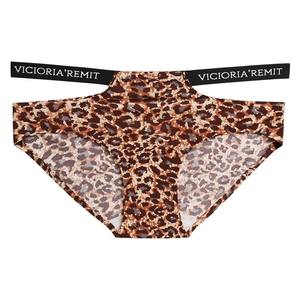 Intime 7A antibactérien glace soie Lingerie femmes Sexy taille basse dames confortable Bikini imprimé léopard culotte érotique - Product Image 4