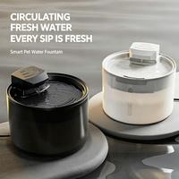Fontaine à eau pour chat, fontaine à eau pour animaux de compagnie avec filtration automatique et circulation de l'eau