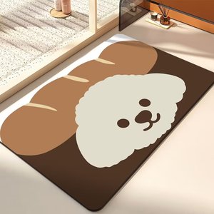 Tapis de sol Yongjin Cartoon Bear 38x58cm 48x78cm 58x88cm absorbant et antidérapant pour salle de bain, entrée, salon, chambre à coucher - Product Image 1