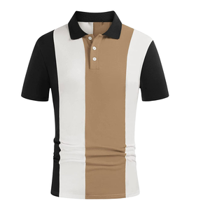 T-shirts personnalisés brodés en maille pour hommes, coupe ample, en polyester/coton, pour le golf, collection été 2025 – Vente en gros - Product Image 1