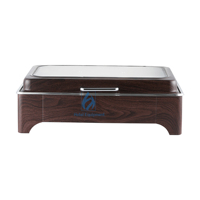 Ensemble de chauffe-plats 9L pour hôtel, chauffe-plats pour buffet, chauffe-plats en bois