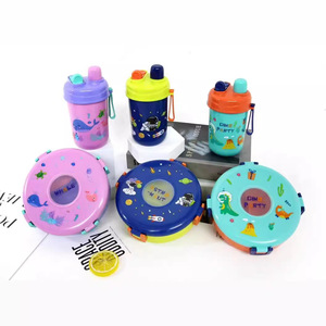 Phim Hoạt Hình Trẻ Em Của Hộp Ăn Trưa & Chai Nước PP Nhựa Phân Vùng Cao Giá Trị Với Nĩa & Spoon-Cho Các Trường Tiểu Học - Product Image 1