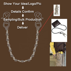 Cadena para Cartera Lateral y Accesorio para Cintura para Hombre Estilo Vintage y en Tendencia con Placa de Hierro y Latón y Hebilla para Jeans Moda Punk Calavera Hip Hop en Capas para Pantalón - Product Image 6