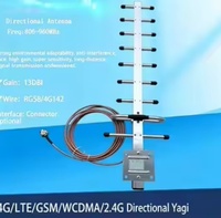 Antenne Yagi à gain élevé 13dBi 806-960MHz GSM LTE WCDMA directionnelle extérieure avec câble RG58 et support de montage sur poteau