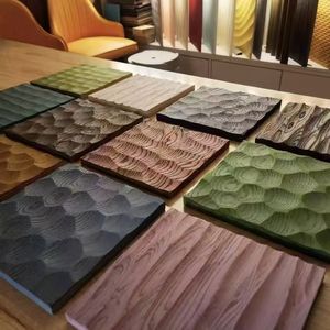 Pannello Murale 3D Moderno in Rilievo, Carta Kraft Goffrata, Pannello Decorativo Testurizzato, <span class=keywords><strong>Design</strong></span> Artistico da Parete per <span class=keywords><strong>Soggiorno</strong></span> - Product Image 2