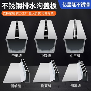 Yixinglong Stainless Steel U Channel Drainage Cover 304 Grade 2B Finish Perforated Customizable For Linear Ditch - Product Image 2