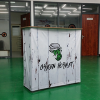 Comptoir promotionnel portable en aluminium avec impression sur tissu tendu pour salon professionnel
