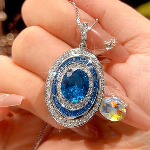 Fashion Bulk Eco-friendly Copper 10-12MM Blue Cubic Zirconia Pendant Ring <b>Jewellery</b> <b>Sets</b> <b>for</b> <b>Women</b> Wholesale - Product Image 4