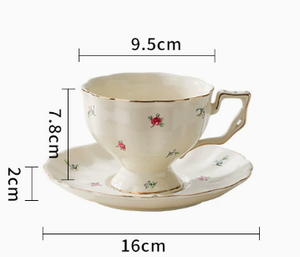 Vintage Ceramic Coffee Cup and Saucer <b>Set</b>, Niche European <b>Teapot</b>, Luxury High-Appearance Tea Cup <b>Set</b>, Perfect Gift for Women - Product Image 3