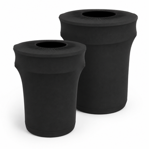 Custom Printed Event Trash Can Cover Spandex Waste Bin Cover for Corporate Functions and Rental Projects - Product Image 1