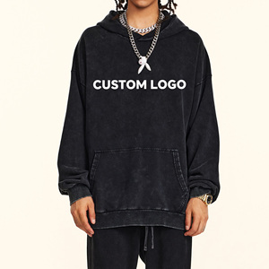 Custom Logo Plus Size Winter Printed Casual Hoodie Regular Fit <b>Pullover</b> Hooded Sweatshirt 100% Cotton Waterproof Windproof Warm - Product Image 2
