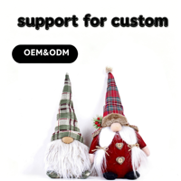 Gnome de Noël personnalisé, poupée nain Rudolph, jouet en peluche sans visage, décoration de table de fête, ornement de Noël pour la maison