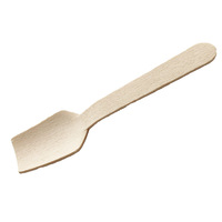 Cuillères à glace jetables en bois écologiques biodégradables en bois de bouleau naturel, petites mini-cuillères pour dégustation de desserts, vaisselle de fête en vrac