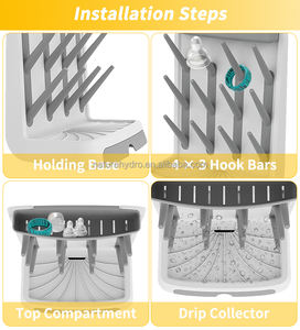 Estante de secado <span class=keywords><strong>vertical</strong></span> que ahorra espacio para biberones, tazas, piezas de bomba - Product Image 5