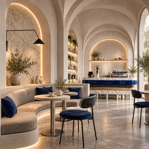 Meubles de bar sur mesure pour café : comptoirs avant et arrière, unités de rangement et de présentation pour l'aménagement intérieur de cafés spécialisés - Product Image 4