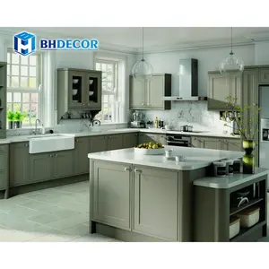 Tủ bếp hoàn chỉnh bộ đầy đủ bộ kính greenblue Mint Shaker tủ bếp màu xanh lá cây hoặc màu xanh và màu xám
