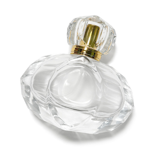 Hot Selling 75ml Empty Glass <b>Perfume</b> <b>Bottle</b> <b>with</b> Crimp Sprayer <b>Pump</b> Oval Diamond-patterned Custom Surface & Printing New Arrival - Product Image 3