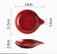 Assiettes en céramique texturées en spirale, assiettes à sauce multicolores en forme de goutte d'eau pour trempettes, épices et cuisine domestique