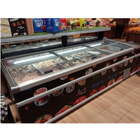 Congélateur vitrine à glace Isa avec porte en verre pour comptoir, congélateur profond, îlot