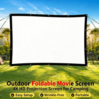 Écran de projection extérieur 100 pouces, projecteur portable, écran de cinéma, home cinéma, extérieur, intérieur, prend en charge la projection double face