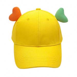 Casquette de baseball pour enfants avec logo personnalisé en relief, design oreilles de dessin animé en coton, visière incurvée, réglable, pour activités scolaires et promotionnelles - Product Image 1