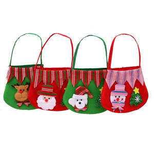 Artículos navideños, bolsa de peluche con forma de manzana, bolsa de regalo de Papá Noel, bolsa de regalo pequeña para niños, decoraciones - Product Image 5