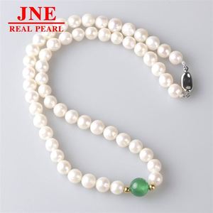 Natural Pearl Necklace Round Beads Chalcedony Beads Yuanbao Knot Pearl Necklace Mother's Day Gift for <strong>Elders</strong> - Product Image 5
