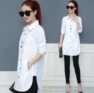Grosir Pabrik kaus kasual wanita atasan blus lengan panjang wanita baru - Product Image 2