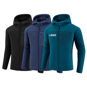 Custom Blank Plain <b>Jacket</b> Mens <b>Zip</b> <b>up</b> <b>Jackets</b> Outerwear 100% Polyester Polar Fleece Hoody <b>Jacket</b> for Men - Product Image 1