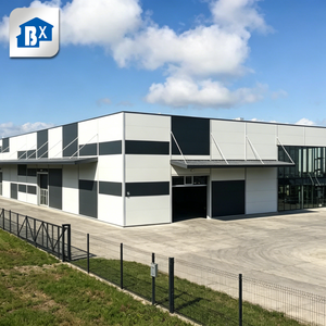 Entrepôt préfabriqué en structure acier BX-2021008, charpente boulonnée, porte coulissante, fenêtre PVC, design industriel, garantie 1 an - Product Image 4