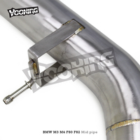 Tuning Single 3.5Inch Mid Pipe En Stock Pour BMW M3/M4 F80/F82 S55 3.0T 2014-2018 Tuyau Midpipe En Acier Inoxydable Sans Résonateur