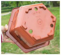 Pot de fleurs hexagonal personnalisé en plastique pour cactus, pot à bonsaï épaissi de grande taille, pots en plastique pour plantes succulentes et grimpantes