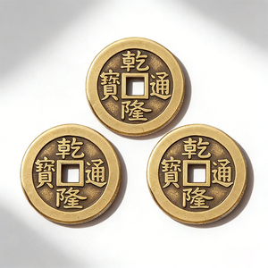 Set di 6 Nodi Cinesi Rossi FENG SHUI, Set di 6 Monete Antiche Portafortuna, Protezione e Prosperità, Decorazione per Casa e Auto - Product Image 5