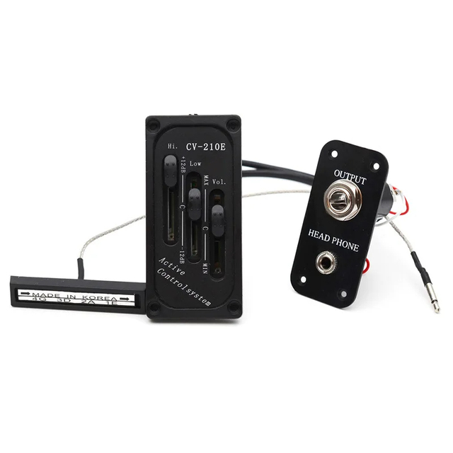 3 Band Fiddle Preamp Amplifier Equalizer Adjustable Bridge Saddle Pickup Piezo CV-210 E Violin Pickup for Violin Accessories