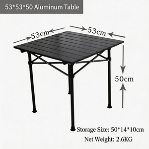 Navyice Compact Aluminum Camping <b>Table</b> Matte Paint Ultra Light Folding Slat Top Picnic <b>Table</b> Wholesale - Product Image 3