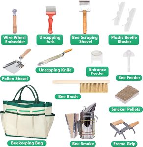 31pcs Beekeeping Supplies Kit New Condition <b>Bee</b> <b>Suit</b> <b>Bee</b> Marking Pen <b>Bee</b> Smoker Beehive Frame - Product Image 2