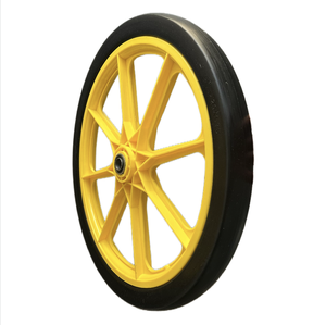 Ruedas libres planas de 20 pulgadas OEM con rodamiento de 3/4 radios de plástico de espuma de PU duraderos para carros de utilidad y de jardín fábrica nueva - Product Image 2