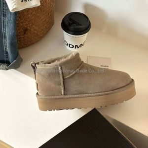 Botas de Nieve Clásicas UGAU MINI para Mujer, Calzado de Otoño/Invierno, Cómodas, de Piel de Oveja y Lana, con Suela Gruesa de Cuero Natural, Cálidas - Product Image 5