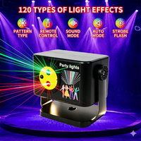 Wuzstar RGB Disco-Kugellampe 120 Muster Partylicht mit Fernbedienung Schallaktiviert für DJ Bar Club Festival Dekorationen
