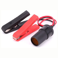 Adaptateur femelle pour allume-cigare de voiture avec pince crocodile pour batterie 12V, rallonge de séparateur de cigarette