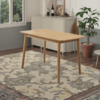 Table à manger moderne et contemporaine en bois massif de forme carrée pour bureau à domicile et hôtel pour salle à manger et meubles de salon