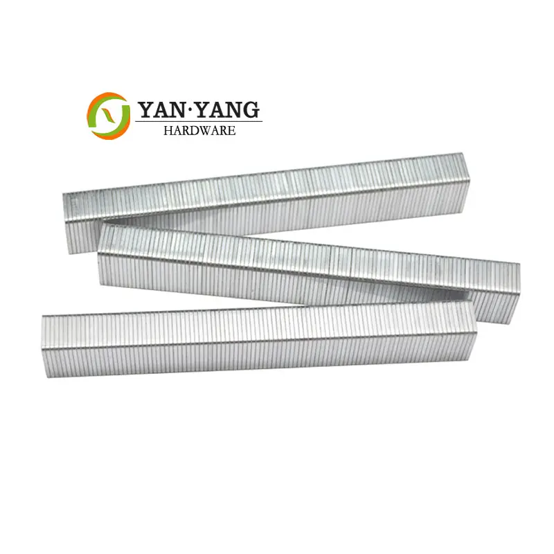 Yanyang venta pistola de aire grapas sofá Pin clavo 80 serie Industrial alambre grapa para tapicería muebles clavos 8010