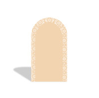 Housse de fond de scène beige Cielito Lindo en spandex élastique pour décoration murale Chiara pour baby shower et fête d'anniversaire