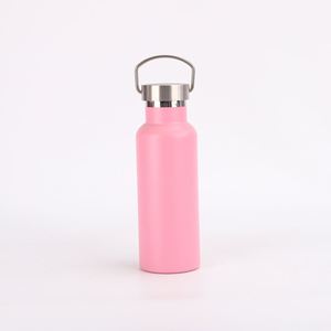 Botella de Agua Deportiva de Acero Inoxidable Azul Mate con Asa Metálica y Tapa de Rosca, Personalizable con Impresión - Product Image 3
