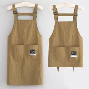 Tablier de cuisine à sangle réglable, logo personnalisé imprimé, couleur unie, polyester, résistant à l'eau et à l'huile, style simple et tendance - Product Image 3