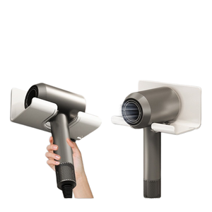 Support mural <span class=keywords><strong>pour</strong></span> sèche-cheveux en aluminium spatial, sans perçage, étanche, résistant à la rouille, plusieurs styles, adapté à diverses surfaces murales - Product Image 2