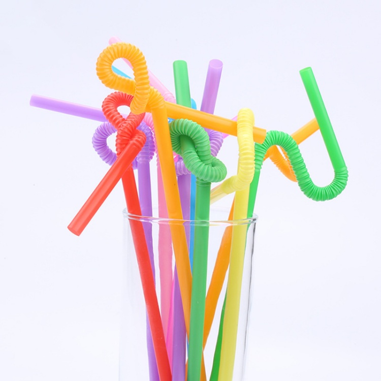Wholesale Children's Eco Friendly Biodegradable Disposable PLA Cpla Embossing Food Grade Flexible Paper Straws for Fruit Juice
