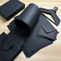 Feuilles de carton noir solide sans acide, pH neutre, pour cartes de visite haut de gamme, étiquettes de vêtements, papeterie